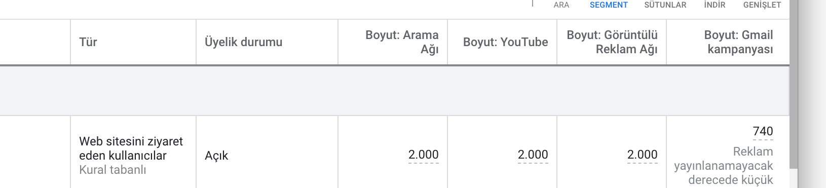 Yeniden Pazarlama için Kitle Oluşturmak